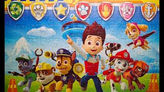 Складываем пазл щенячий патруль/Putting together the paw patrol puzzle.