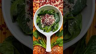 Spinach salad recipe with barberry paste and sesame