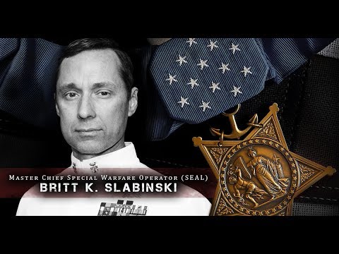 Britt Slabinski's Medal Of Honor Ceremony - YouTube