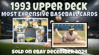 1993 Upper Deck Most Expensive eBay Sales Baseball Cards - December 2024