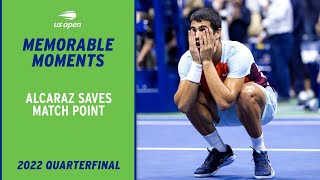 Carlos Alcaraz's Comeback After Saving Match Point | 2022 US Open
