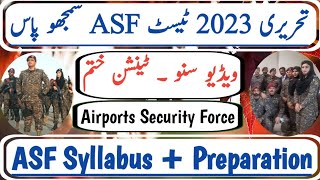 ASF Written Test Syllabus & Preparation 2023 | Airports Security Forces Past Papers