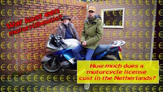 How much $$$$ does a motorcycle license cost? (in the Netherlands)