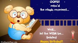 Belated Happy Birthday | Wishes | Ecard | Greetings | 01 04