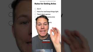 Rules for Dating an Aries #shorts