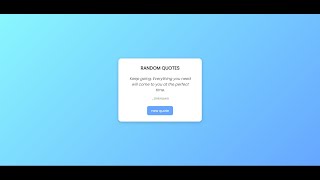 full html css javascript project random quotes generator