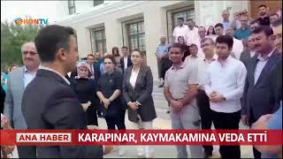 Karapınar, kaymakamına veda etti