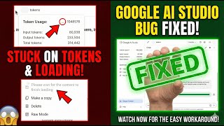 Google AI Studio's bug solution for "Please wait for the content to finish loading".
