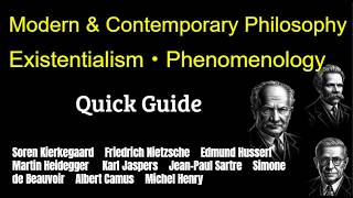 Existentialism & Phenomenology – A Quiet Introduction (9 Thinkers, 3 Key Ideas Each)