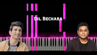 Dil Bechara -Title Track | A.R Rahman | Sushant Singh Rajput | Piano Tutorial | How to play on piano