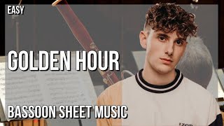 SUPER EASY Bassoon Sheet Music: How to play Golden Hour  by JVKE