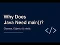Understanding Java's main(), static, Classes and Objects