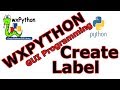How To Create Labels in wxPython GUI Programming #3