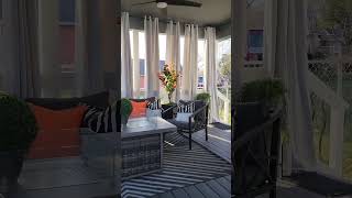 Spring Outdoor Drapes Refresh #backyard #patio #outdoorliving #homedecor #curtains