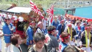 １０５３鴨川厳島神社・弁財天６０年本開帳大祭・大浦の担ぎ屋台、渾身の力で唄う　MVI1909