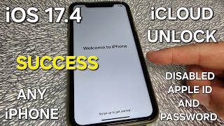 iOS 17.4 iCloud Unlock iPhone 6,7,8,X,11,12,13,14,15 with Disabled Apple ID and Password ✔️