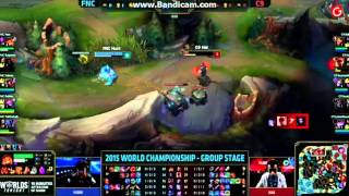 LOL 2015世界大賽16強小組賽W2D4 FNC VS C9吶兒使用雙石殺掉李星