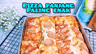 PIZZA PANJANG VIRALL ternyata beneran enak banget langsung ludes