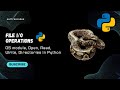 Python File I/O and OS Module  Read, Write, Directories, Errors | SarfrazCodes
