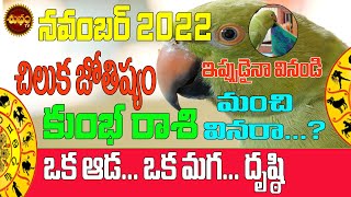 ముందు..ముందు  మిత్రమా ?| KUMBHA RASI NOVEMBER 2022 | CHILUKA JOSYAM | PARROT ASTROLOGY | SHUBHAM TV