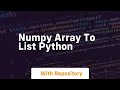 numpy array to list python