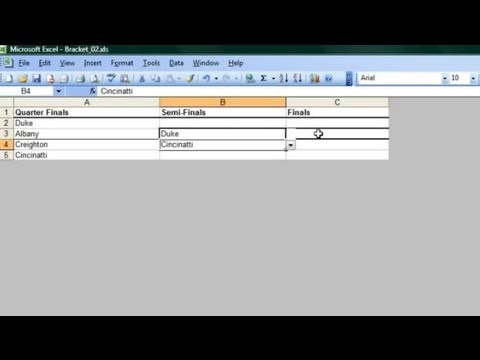 How to Make a Bracket on Microsoft Excel : Microsoft Office Software How to Make a Bracket on Microsoft Excel : Microsoft Office Software