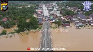 Banjir di Rokan Hulu Kota Pasir Pengaraian