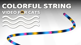 CAT GAMES - Colorful String. Videos for Cats | CAT TV.