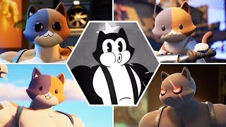 Evolution of Meowscles in All Fortnite Trailers & Cutscenes