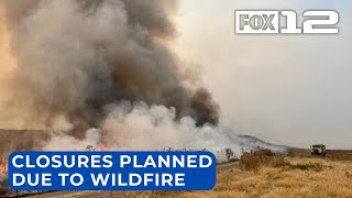 I-84 closures planned to manage 239K acre wildfire in E. Oregon