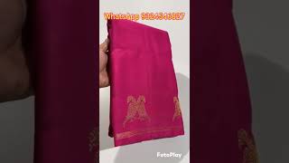 #Pure#kanchipuram silk sarees handwoven with 1\u00262g pure jari traditional pattern#whatsapp 9324546827