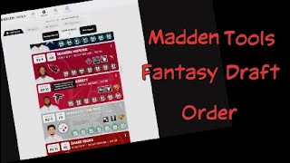 Using Madden Tools to Draft a Fantasy Team in Franchise