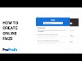 How to Create Online FAQs