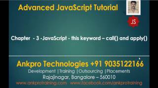 Advanced JavaScript - Chapter 3 - JavaScript - this keyword - Call and Apply