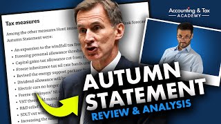 Autumn Statement 2022 Review & Analysis - It's not as bad as I thought!