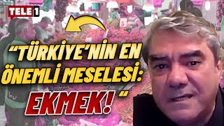 Yılmaz Özdil ekonomiyi özetledi: Tezgahtaki elmaya baktığımda kendim kızarıyorum diyor vatandaş!