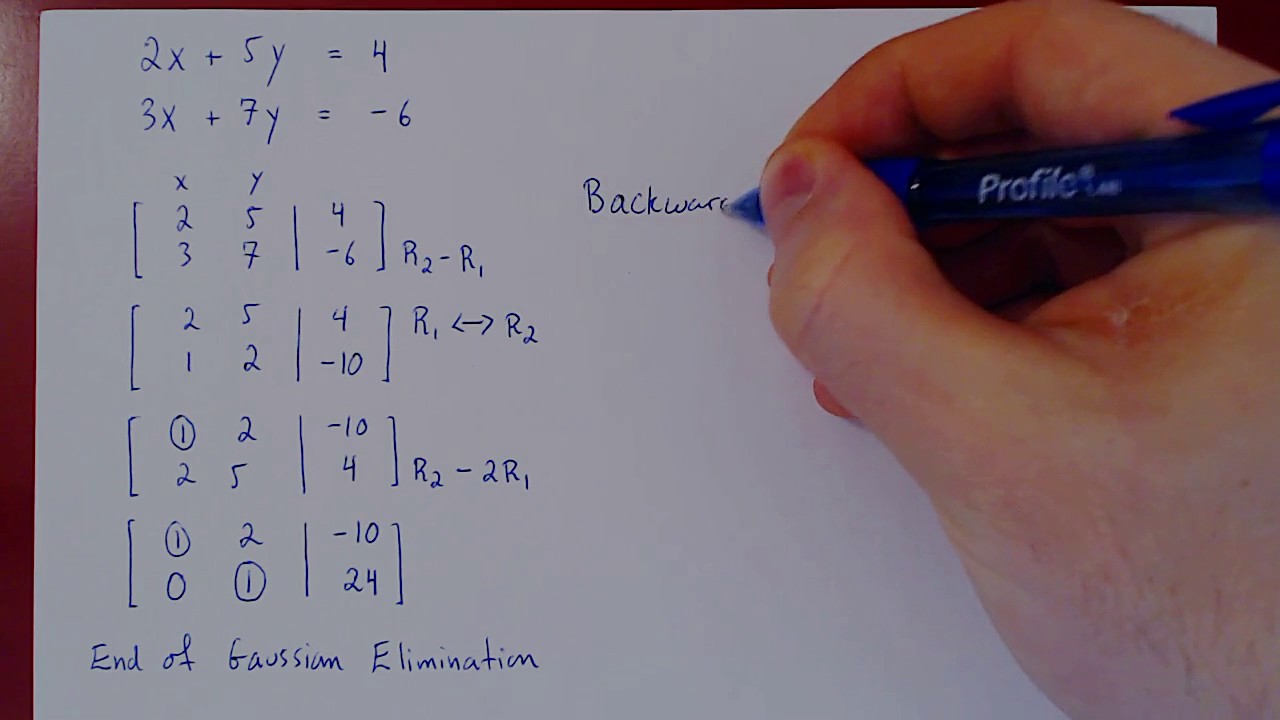 Gaussian Elimination - 1 - YouTube