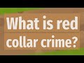 What is red collar crime?