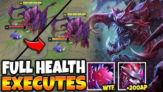 I LITERALLY BROKE CHO'GATH WITH THIS BUILD... (100% HP ONE SHOTS) - League of Legends