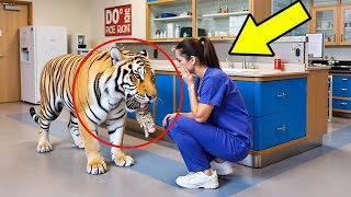 Tiger Brings Her Cub to the Hospital, Nurse Broke Down in Tears When She Discovered the Reason