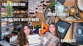 free bookstore📖 bookoutlet unboxing📦 barnes & noble + blind date with a book💌 kindle wallpapers🎃