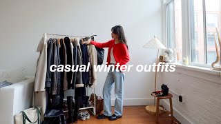 CASUAL WINTER OUTFITS 🧸 | cozy and warm winter looks