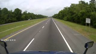 Original dash cam footage of the overturned RV on I-10 in Ascension Parish