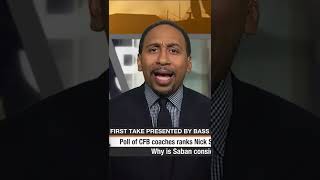 Stephen A. SOUNDS OFF about Nick Saban being called overrated 🗣️