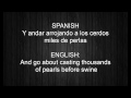 Shakira ft. Alejandro Sanz - La tortura English/Spanish lyrics