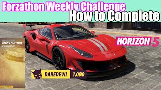 Forza Horizon 5 Forzathon Weekly Challenge - Ferrari 488 Pista - Daredevil Skills - Spring Series 1