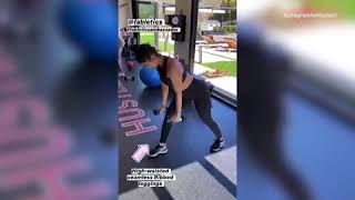 Kevin hart wife Eniko Hart works out before relaxing poolside with Kevin