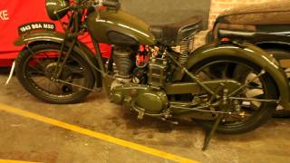 1943 BSA WM20 500cc Motorcycle - Kick-start and Idle