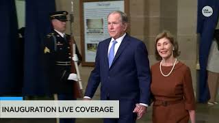 Bush, Clinton and Obama arrive at 2025 Trump inauguration inside US Capitol