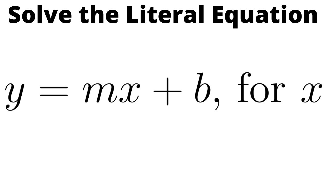 How To Solve For X In Y Mx B Equation - Tessshebaylo